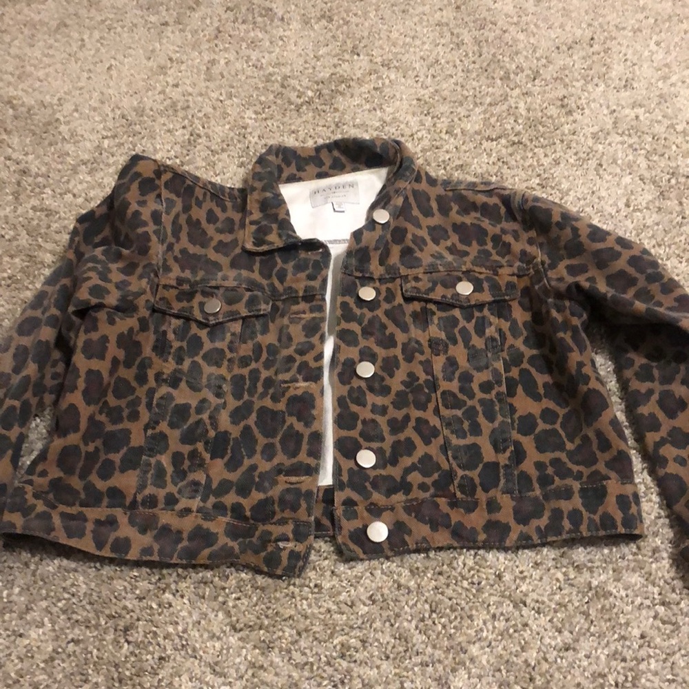 Cheetah print jacket.